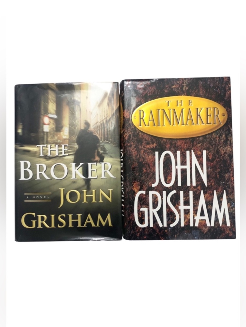 John Grisham | The Broker & The Rainmaker, Bundle of 2 Hardcover Fiction Books